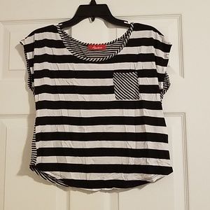 Black and white striped top